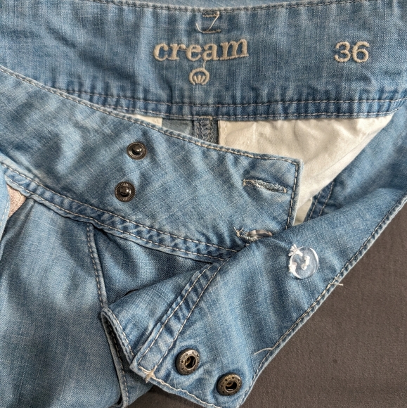 Vintage Cream Denim cuffed jeans - Picture 7 of 9